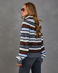 Joleigh Knit Striped Turtleneck Sweater
