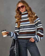 Joleigh Knit Striped Turtleneck Sweater