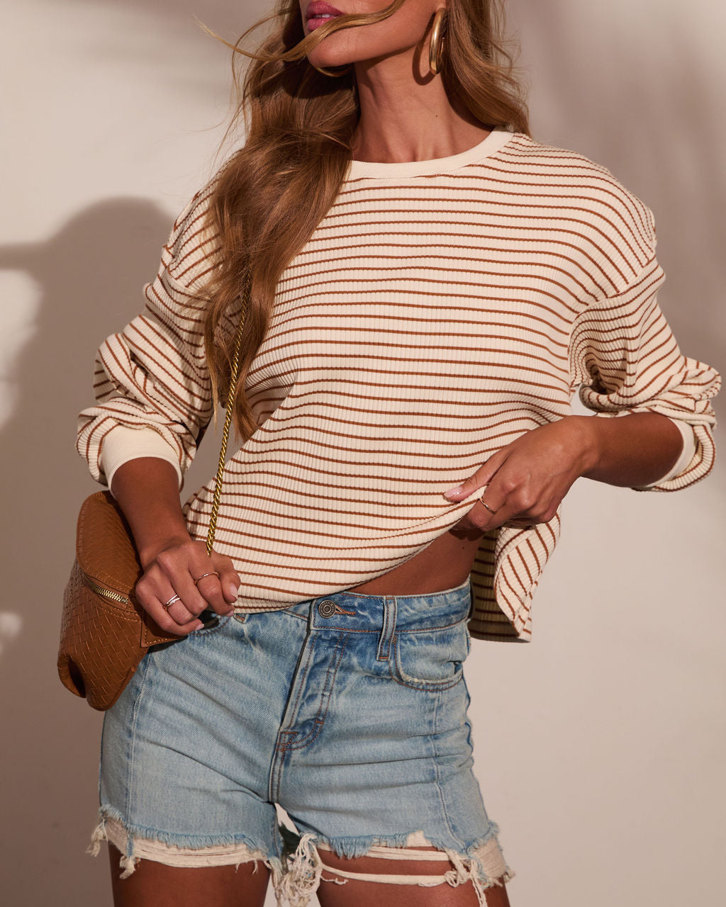Studio Edit Striped Knit Top