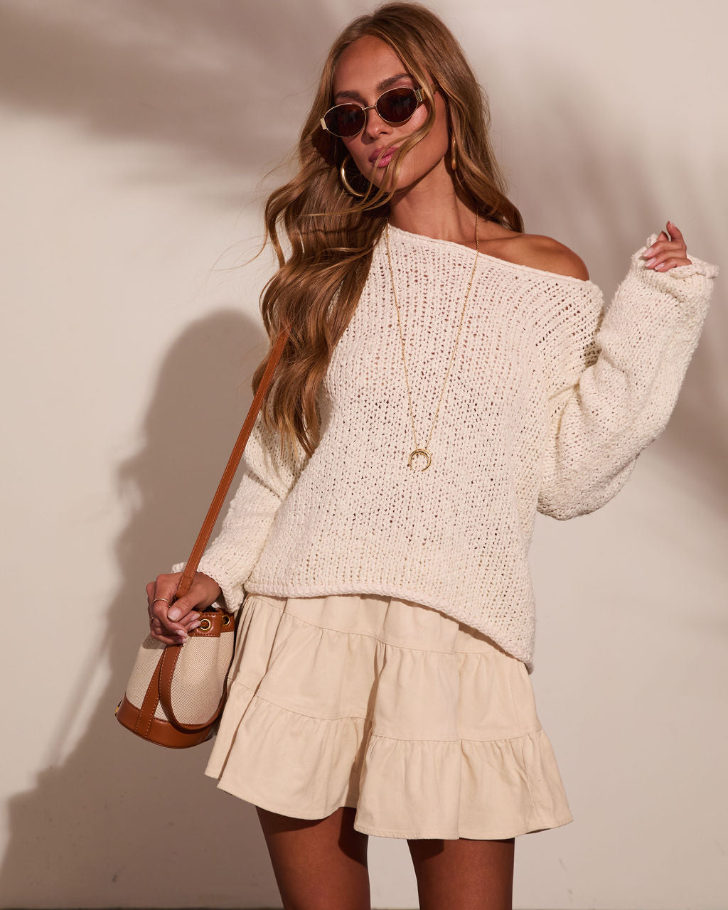 Jilliana Tiered Cotton Corduroy Mini Skirt