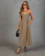 Sunstone Drift Striped Maxi Dress