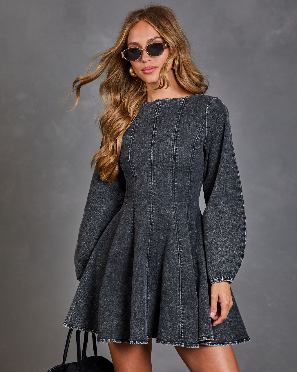 Morning Stroll Denim Mini Dress