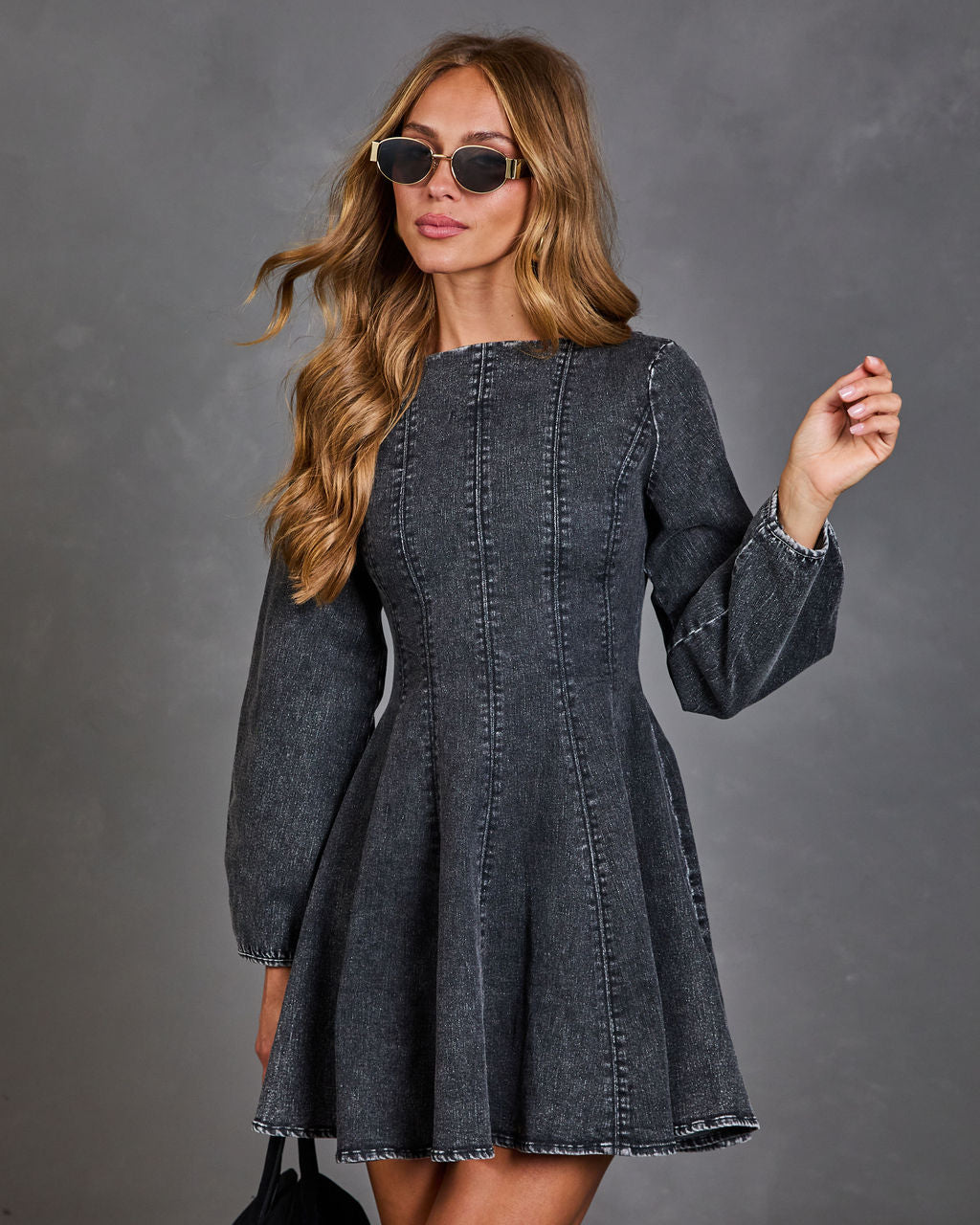 Morning Stroll Denim Mini Dress