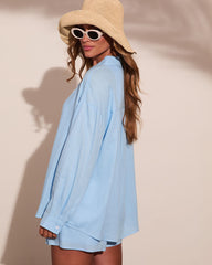 Cottage Market Linen Blend Button Down Top