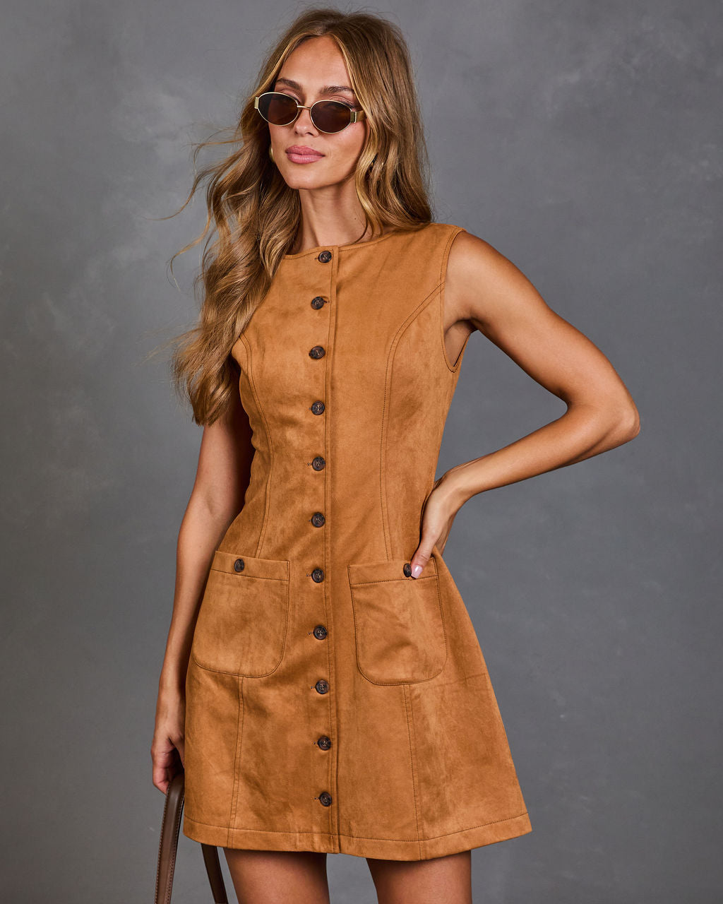Montford Faux Suede Mini Dress