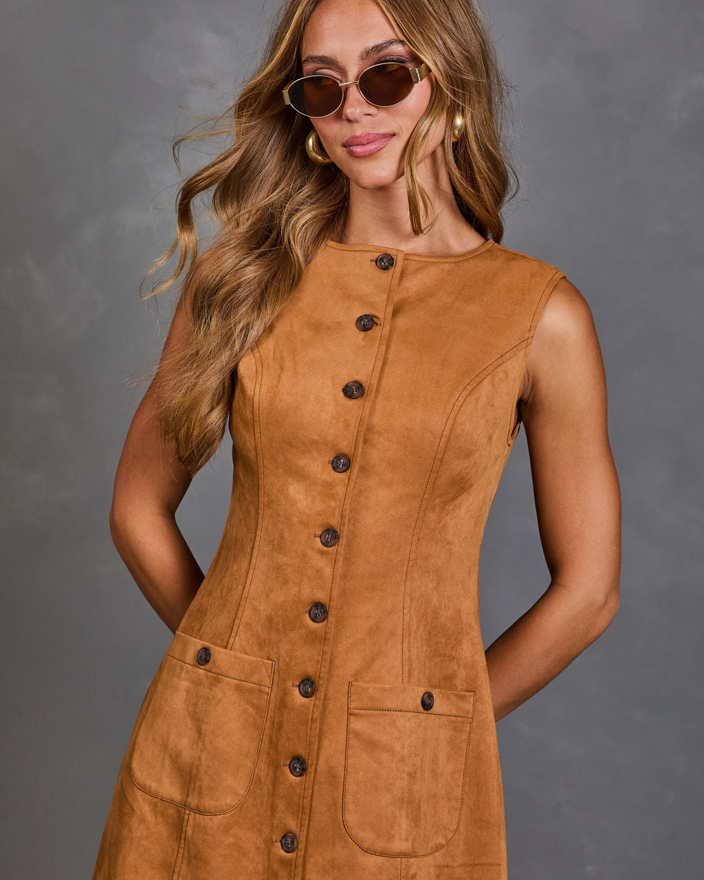 Montford Faux Suede Mini Dress