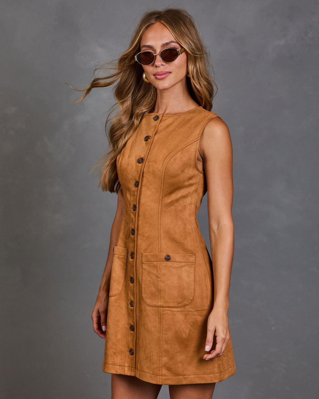 Montford Faux Suede Mini Dress