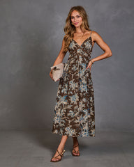 Turning Leaves Floral Maxi Dress