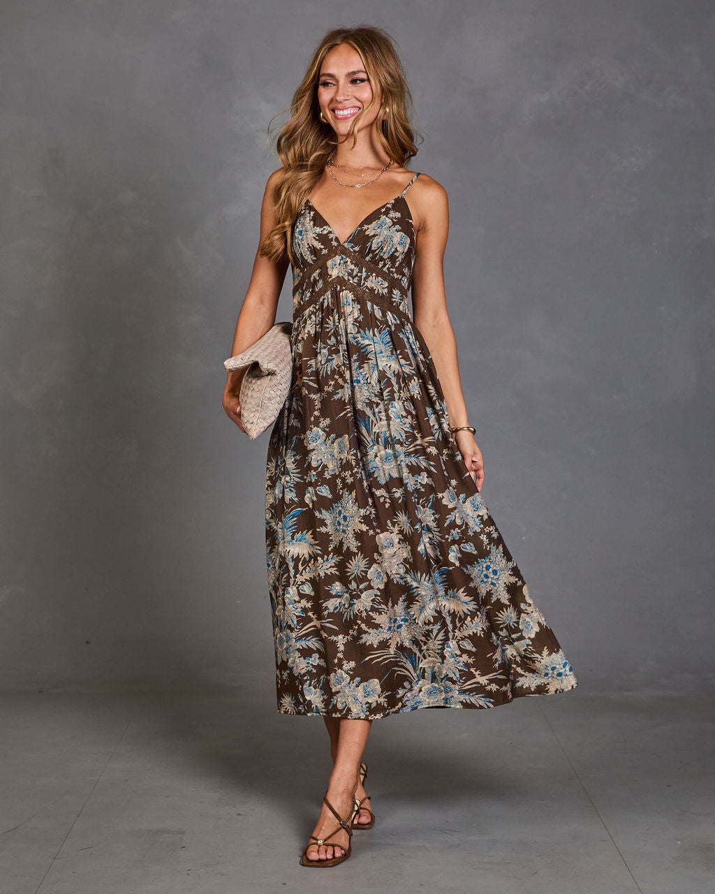 Turning Leaves Floral Maxi Dress