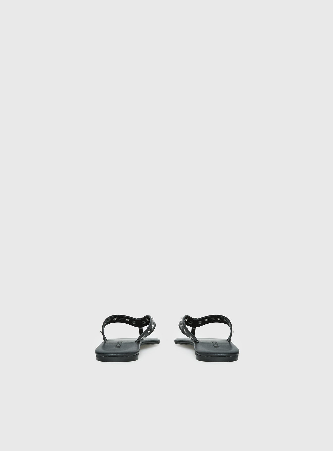 Lyana Eyelet Detail Sandals Black