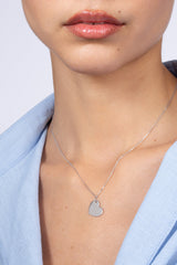 Charm necklace - Silver solid heart