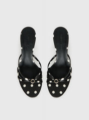 For The Rush Kitten Heels Black Polka