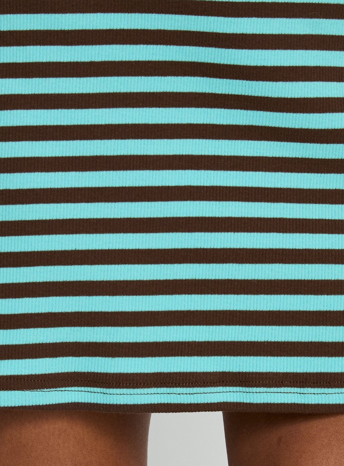 Rydar Scoop Mini Dress Blue / Chocolate Stripe