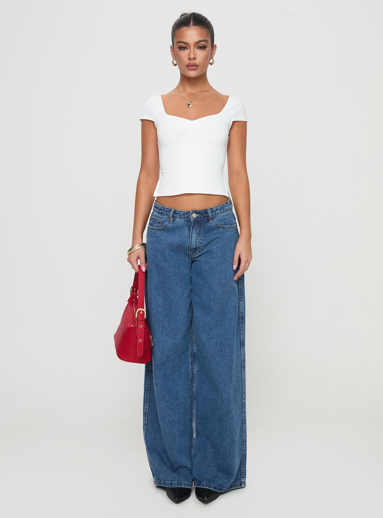 Rehna Short Sleeve Top White
