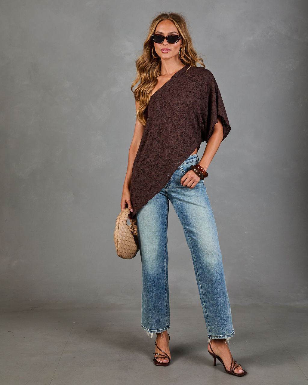 Endless Light One Shoulder Lace Top