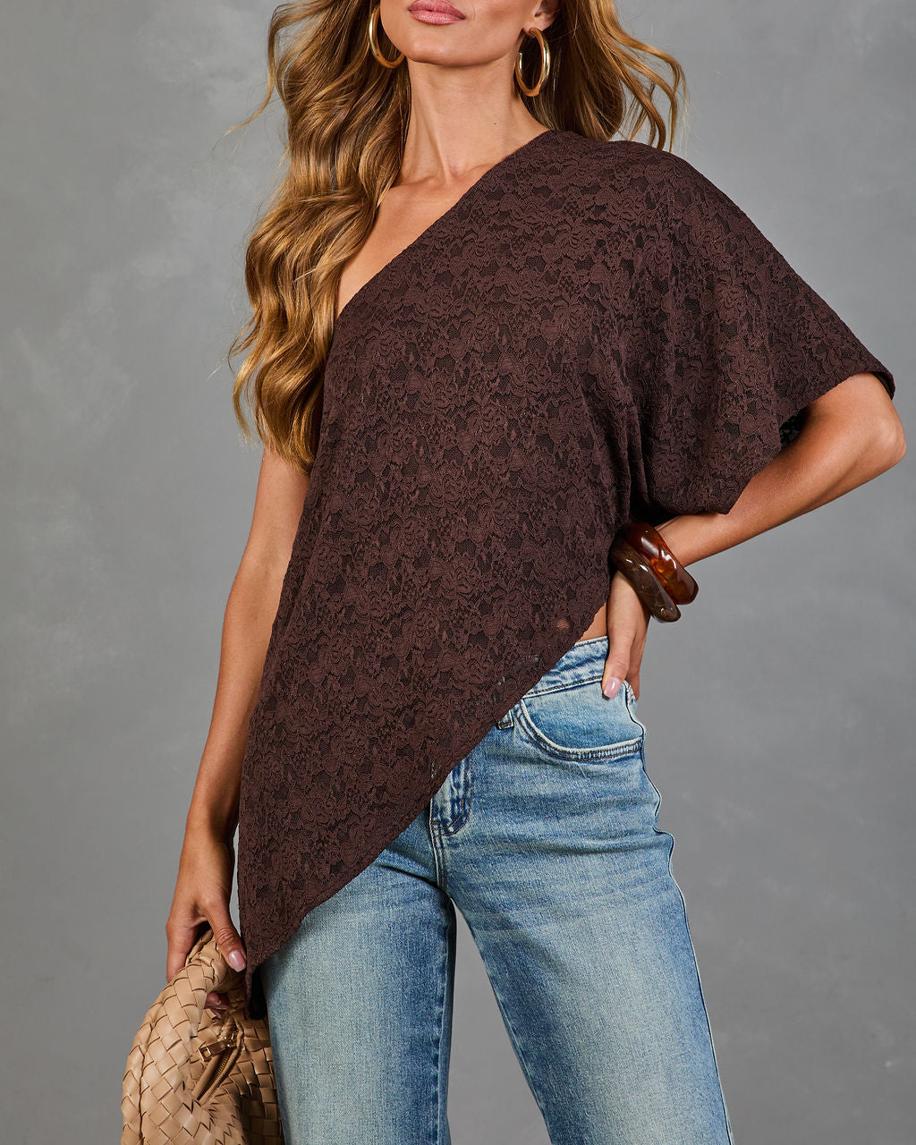 Endless Light One Shoulder Lace Top