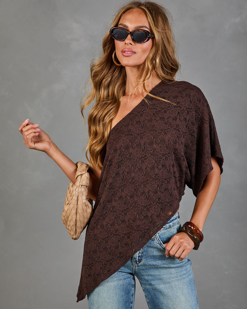 Endless Light One Shoulder Lace Top