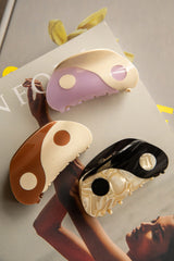 Yin Yang Hair Clip Purple