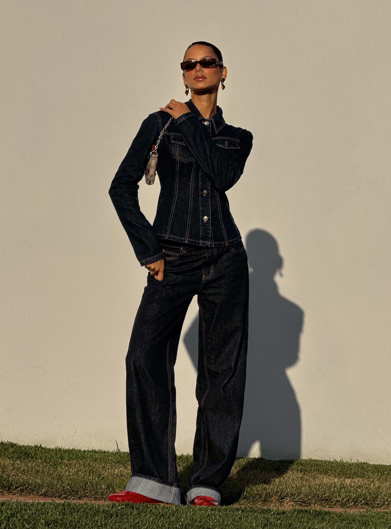Top Model Cuffed Jean Dark Denim