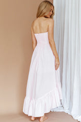 Sunday Mornings Ruched Bust Midi Dress Pink