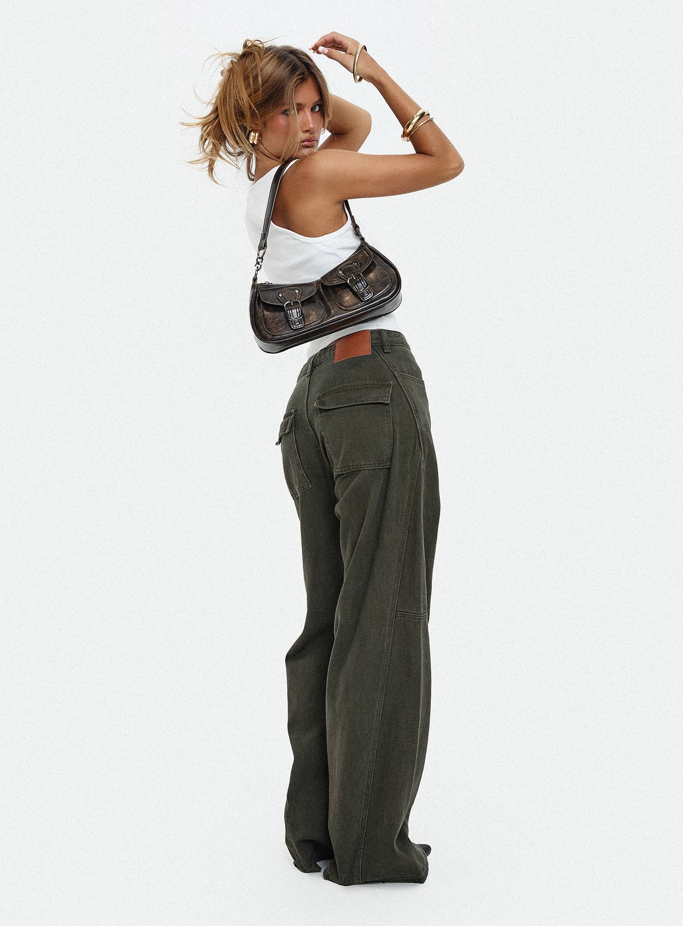 Bruiser Tie Waist Jeans Green Petite