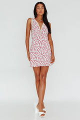 Vigo Lace Trim Sundress Floral White
