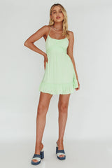 Linka Ruched Bust Criss-Cross Back Dress Apple