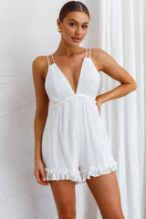 Providence Strappy Back Romper White