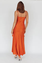 Rosalia Ruched Ruffle Maxi Dress Chocolate