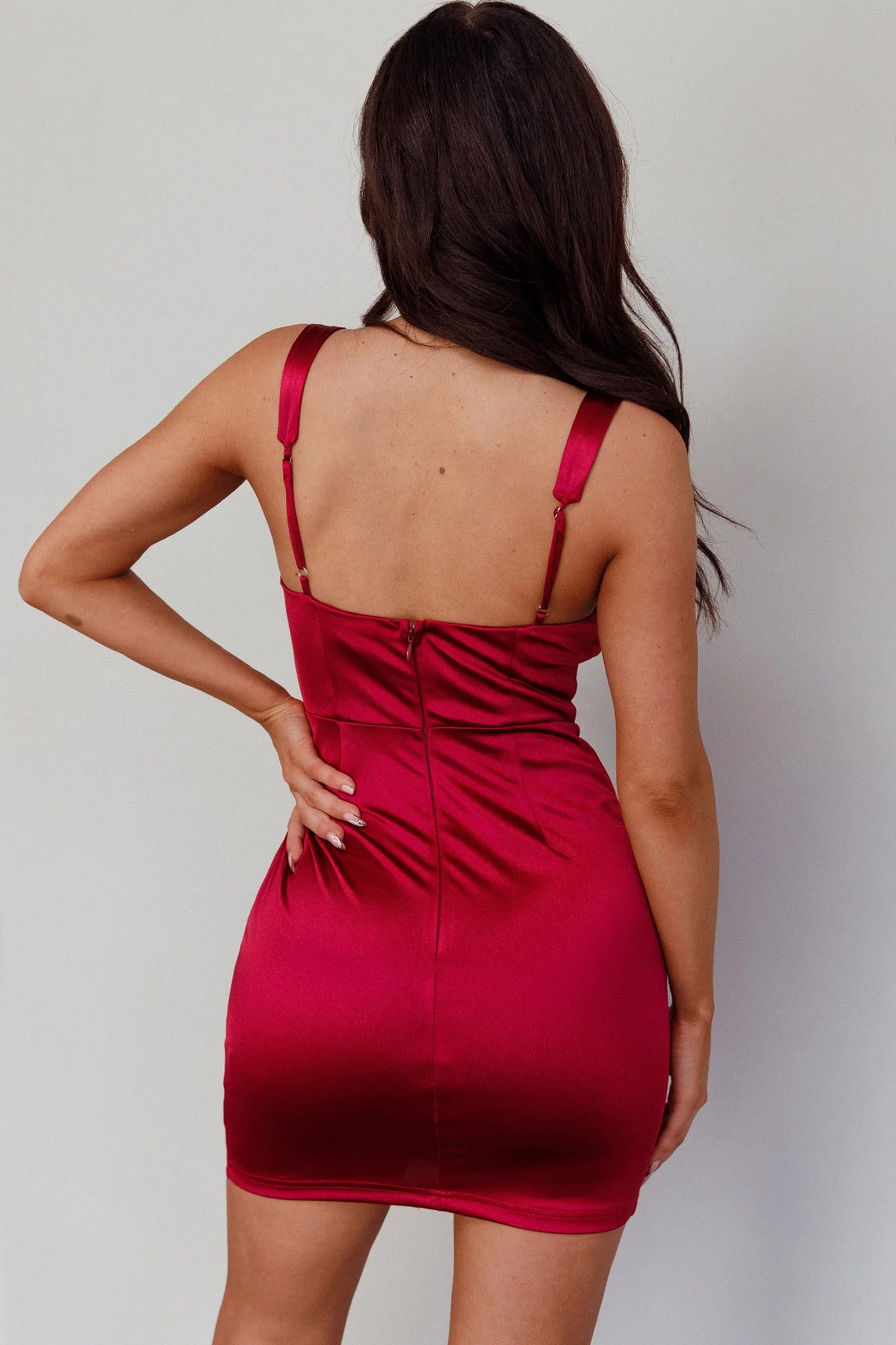 Whimsy Pleated Bust Mini Dress Fuchsia
