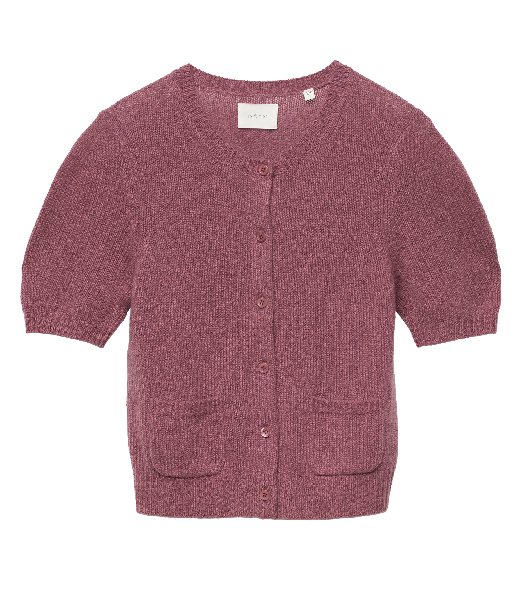 ALESIA CASHMERE CARDIGAN -- ROSE MAUVE