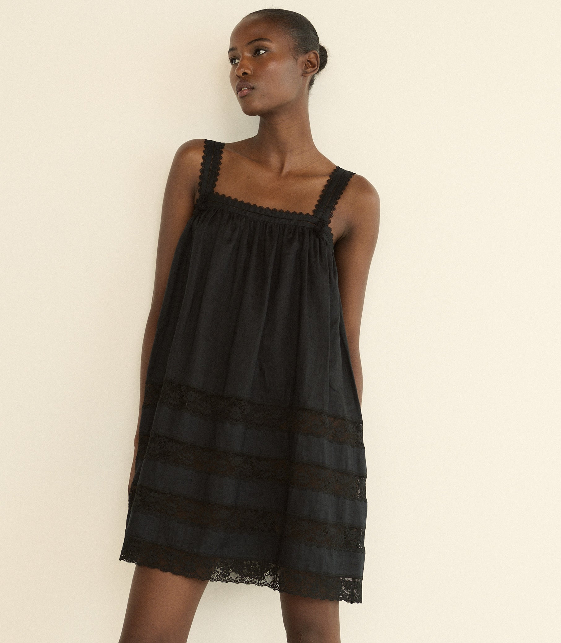 ALOISE DRESS -- BLACK