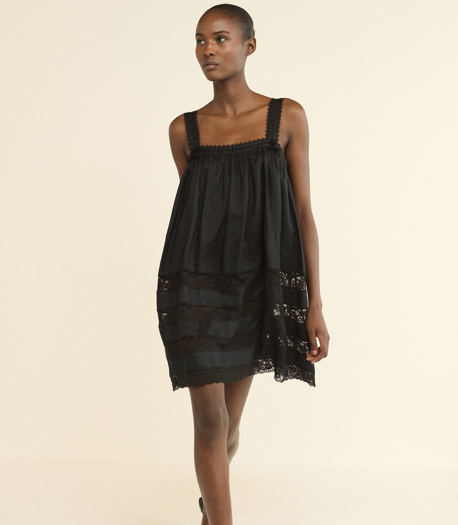 ALOISE DRESS -- BLACK
