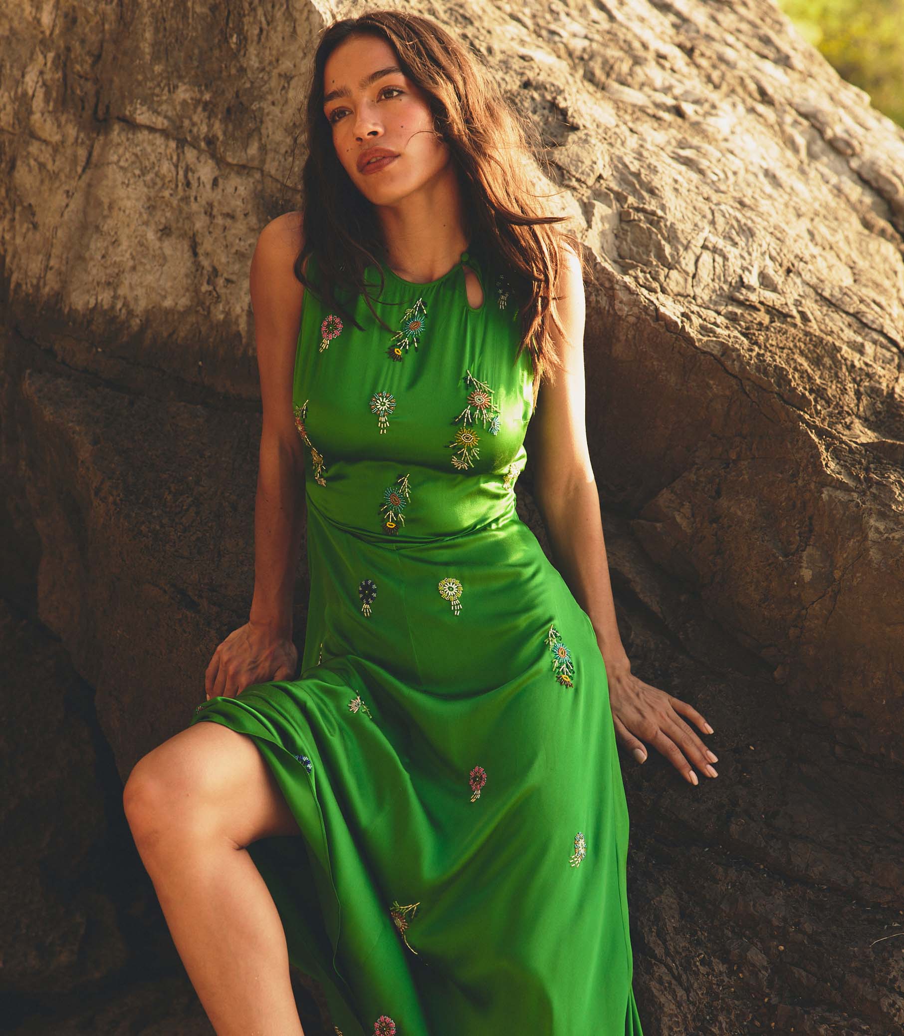 AMARI DRESS -- EMERALD