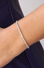 Addison Silver Diamante Tennis Bracelet