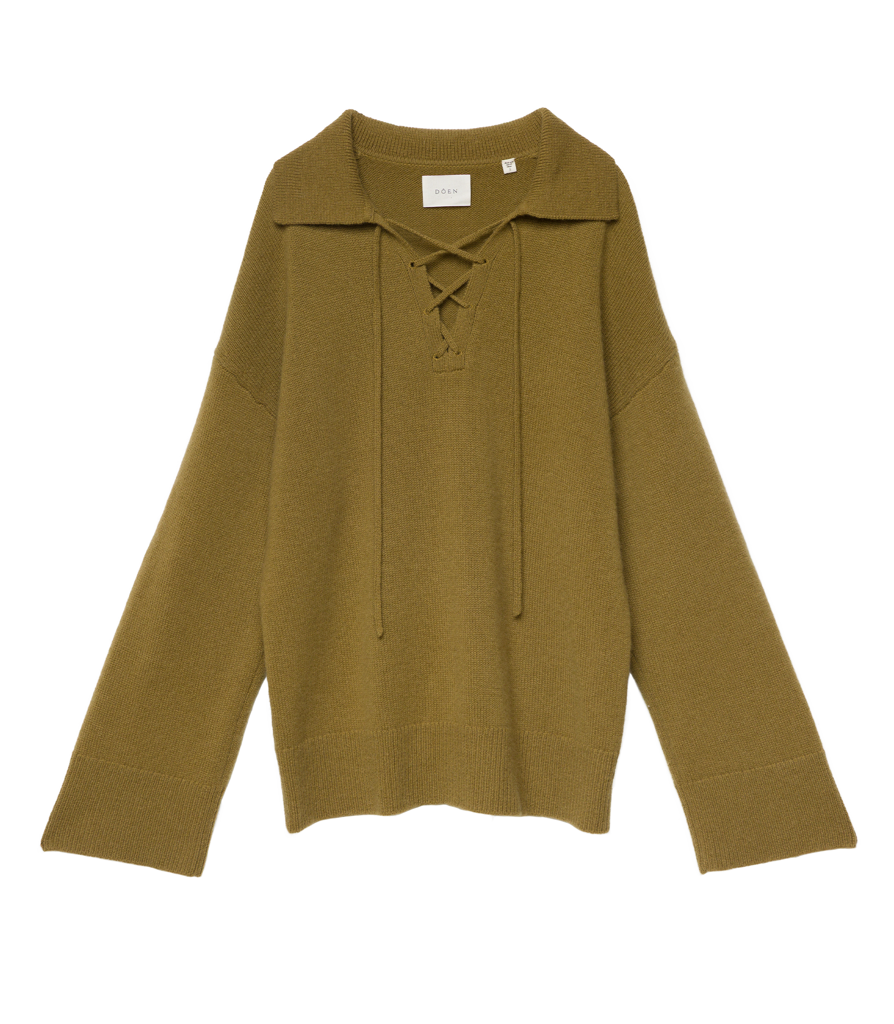 BURKE CASHMERE SWEATER -- MOSSY OLIVE BROWN