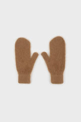 Beige mohair mittens