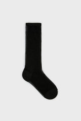 Black glitter superstar long socks