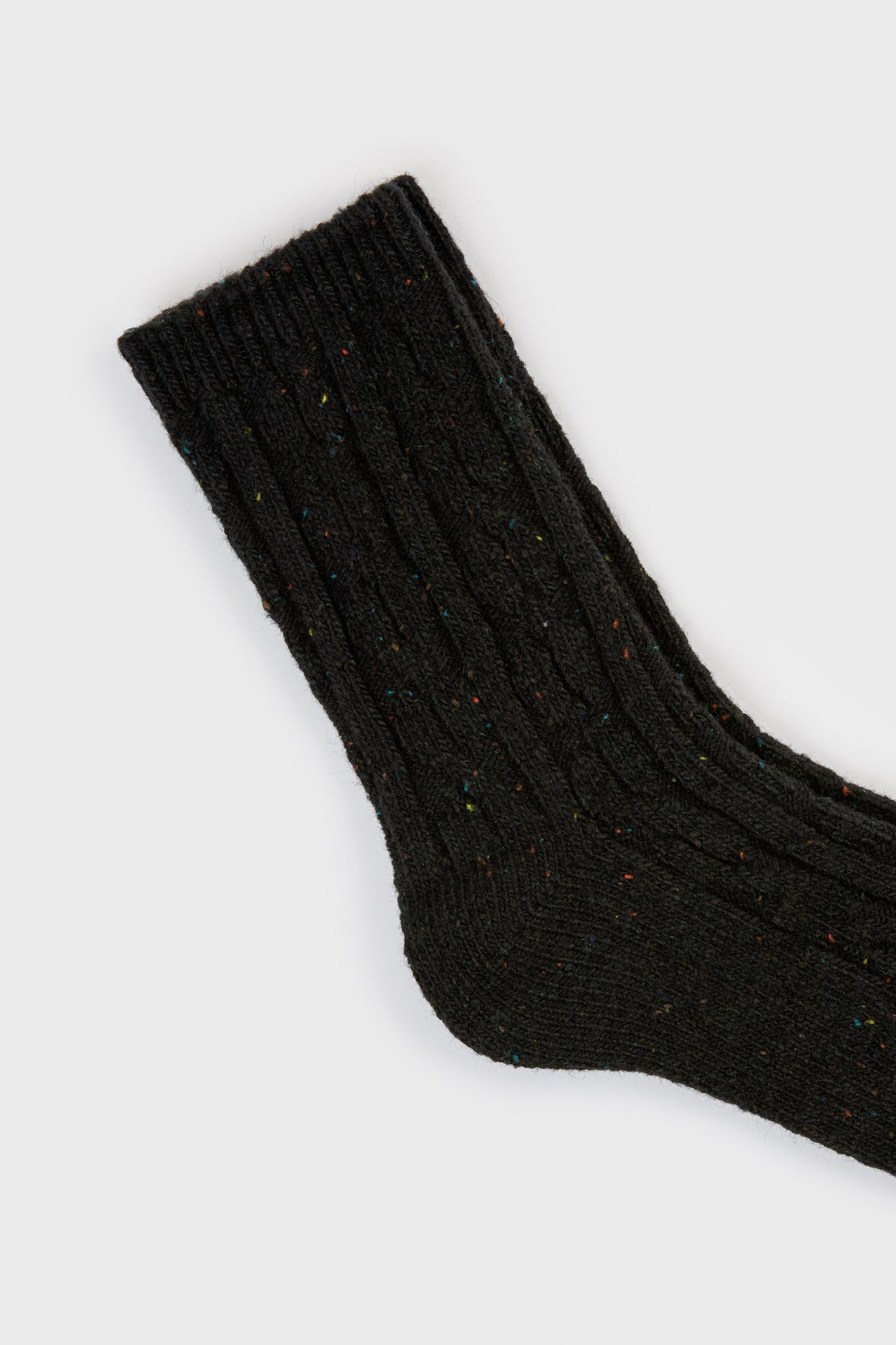 Black rainbow fleck thick socks