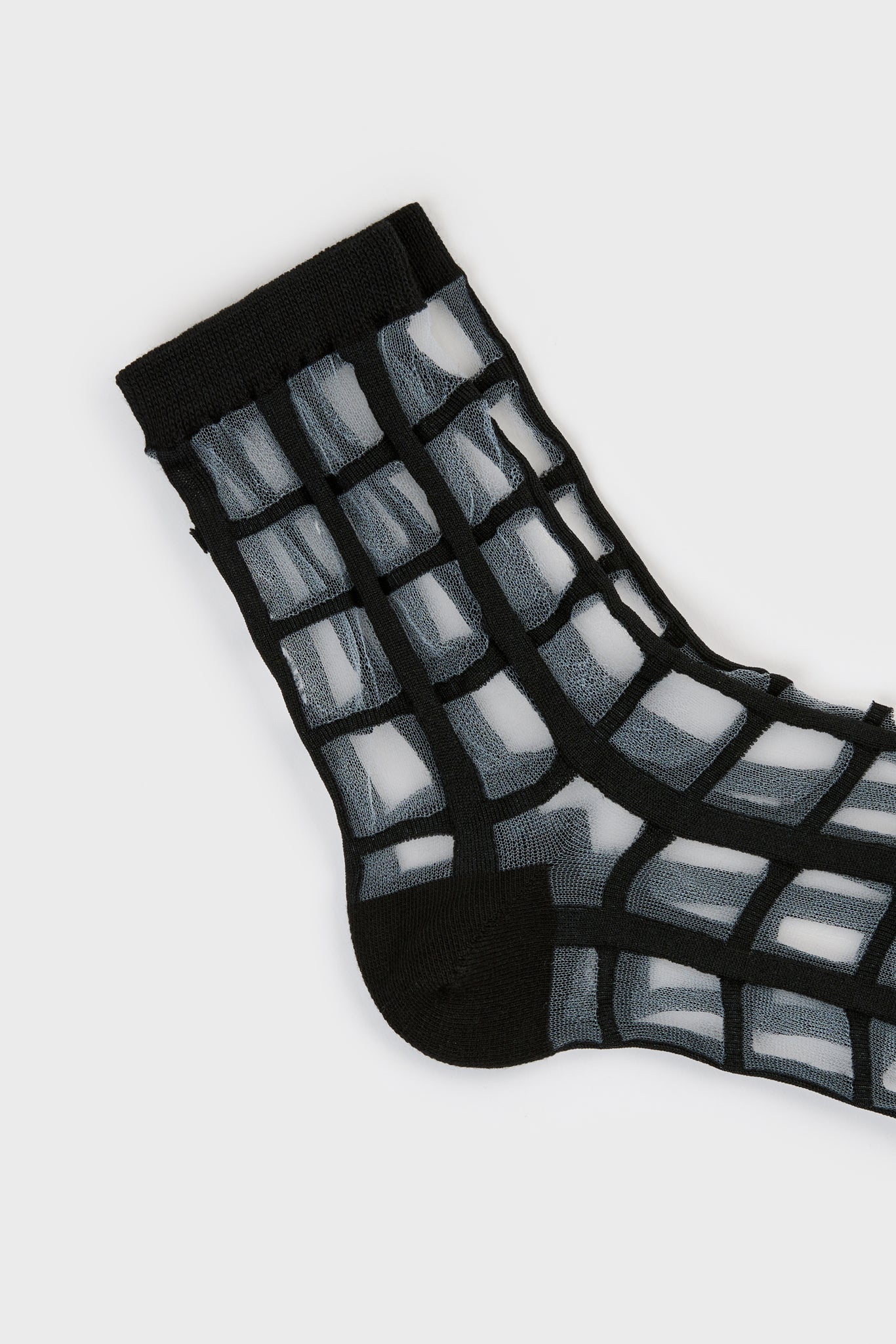 Black sheer grid socks