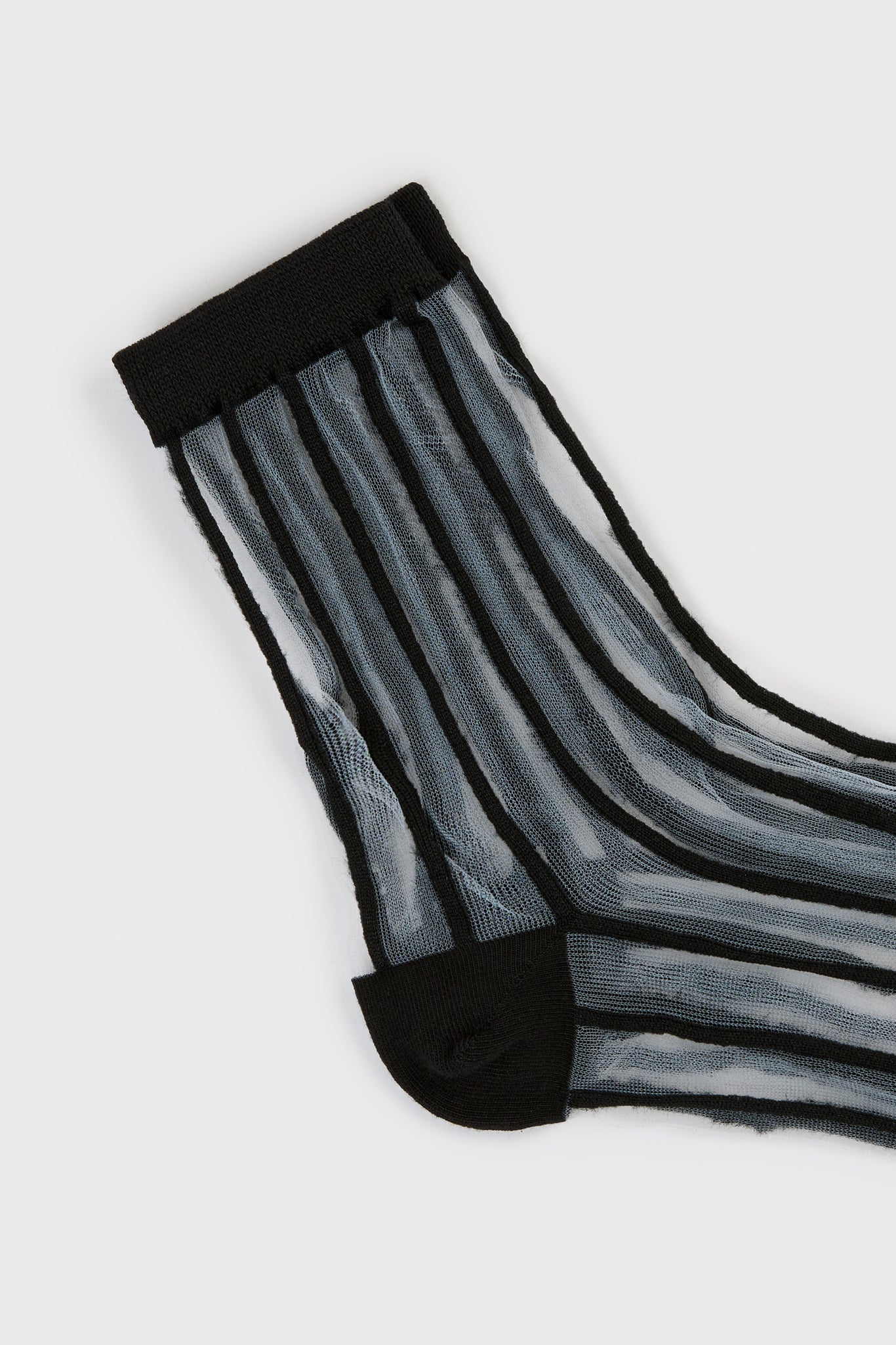 Black sheer referee stripe socks