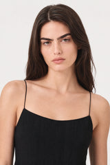 Black tie back strappy tank