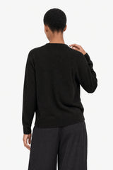 Black bamboo blend boyfriend cardigan