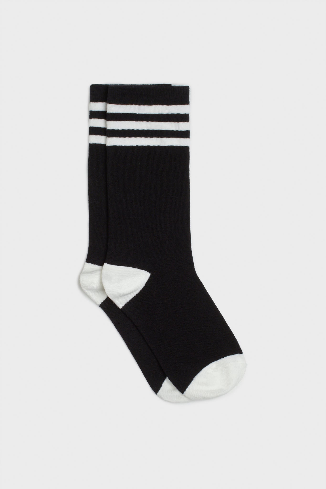 Black and white varsity striped socks
