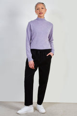 Black thick loose fit drawstring trousers