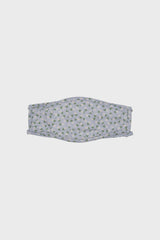 Blue and tiny white daisy print face mask