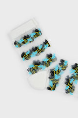 Bumble bee sheer socks