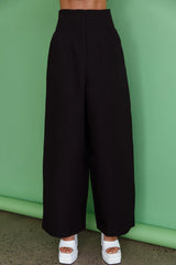 Starke High Waist Wide Leg Pants Black