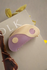 Yin Yang Hair Clip Purple