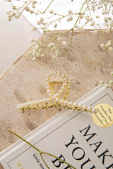 Madison Pearl Hair Clip Gold